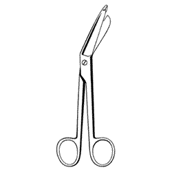 Merit Lister Bandage Scissors Angled 5-1/2" Stainless Steel SINGLE USE (DISPOSABLE) Each