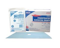 Dukal Surgical Drape, Fenestrated, 18" x 26", Sterile, 50/bx