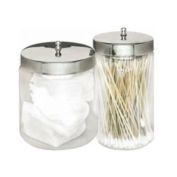 Dressing Jar & Cover, 3" x 3", Glass