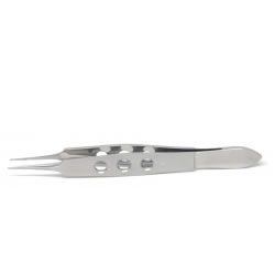 Castroviejo Suture Forceps 1x2 teeth w/tying platform 0.3mm