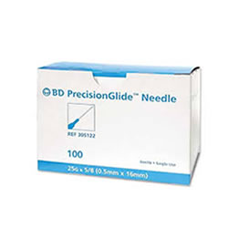 Needles 25g x 1 in 100/bx BD