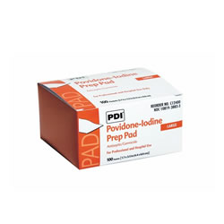 PDI PVP IODINE PREP PAD, Medium, 1.1875" x 2.625", 100 pk/bx, 10 bx/cs