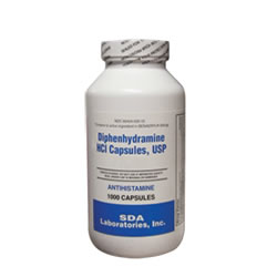 (Banophen) Diphenhydramine 25mg Caplets 1,000/bottle